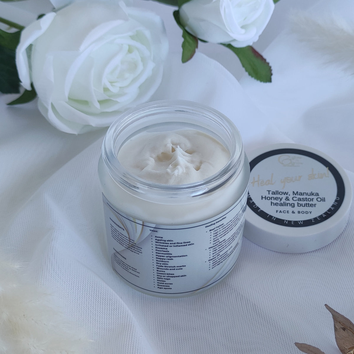 Tallow, Manuka Honey and Castor Oil Healing Butter - 120ml
